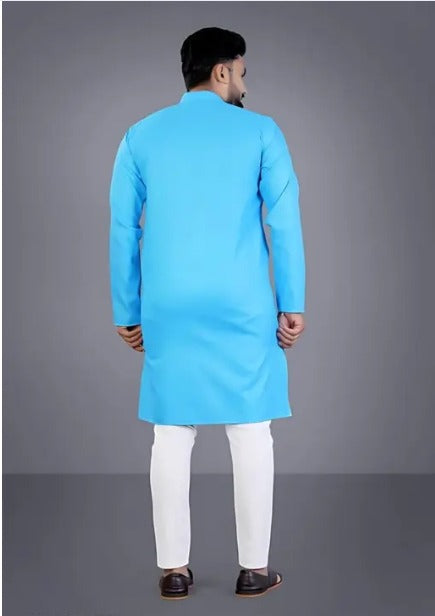 Men's Cotton Kurta Set in Soothing Sky Blue