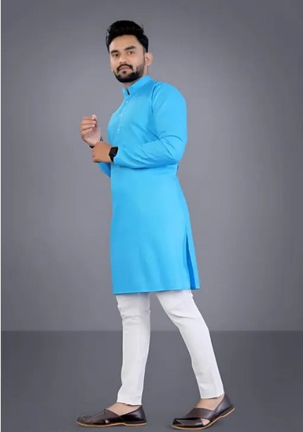 Men's Cotton Kurta Set in Soothing Sky Blue