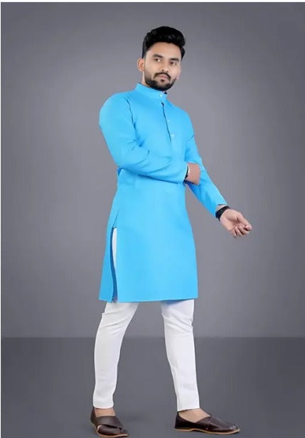 Men's Cotton Kurta Set in Soothing Sky Blue