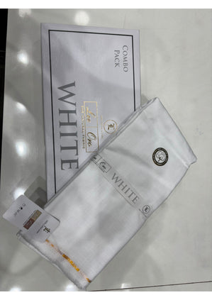 Premium Linen-Cotton 100% White To White -  Lightweight & Durable - Ideal for Tailoring, Upholstery, and Crafts