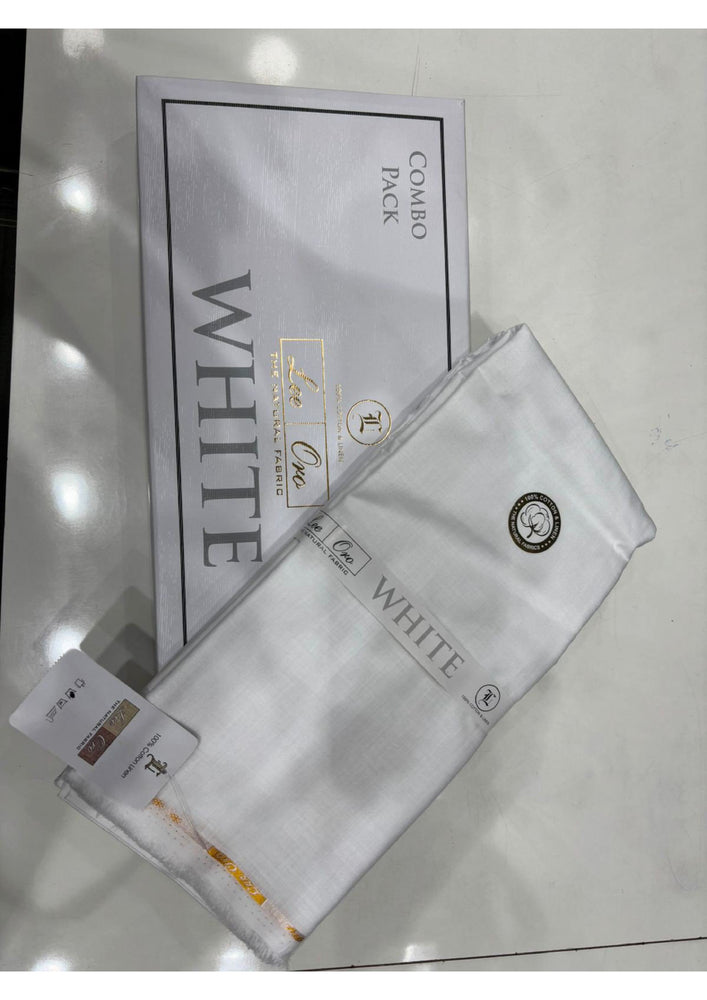Premium Linen-Cotton 100% White To White -  Lightweight & Durable - Ideal for Tailoring, Upholstery, and Crafts