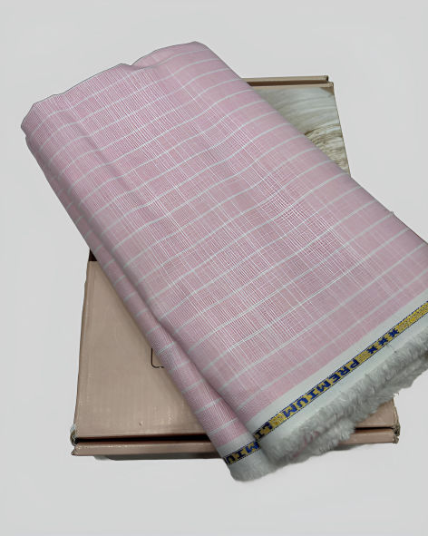 Linen Legacy Cotton Linen Striped Shirting Fabric (Flamingo Pink)