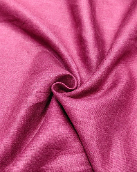 60 Lea Magenta Plain Shirting by Linen World (100% Pure European Linen)
