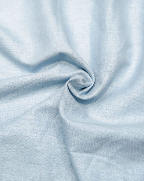 60 Lea Pale Cornflower Blue Plain Shirting by Linen World (100% Pure European Linen)