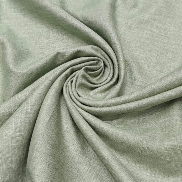 60 Lea Army Green Plain Shirting by Linen World (100% Pure European Linen)