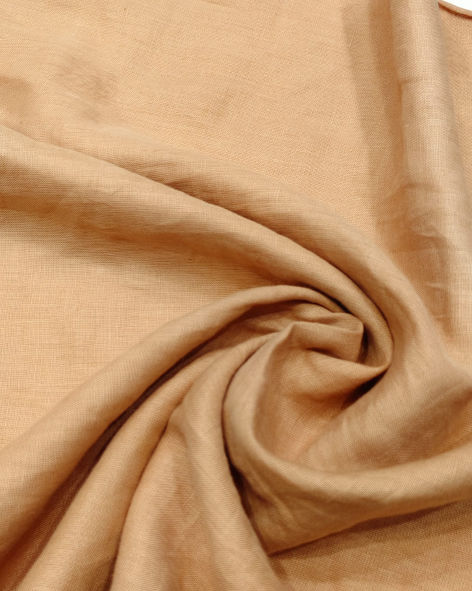 60 Lea Deep Peach Plain Shirting by Linen World (100% Pure European Linen)